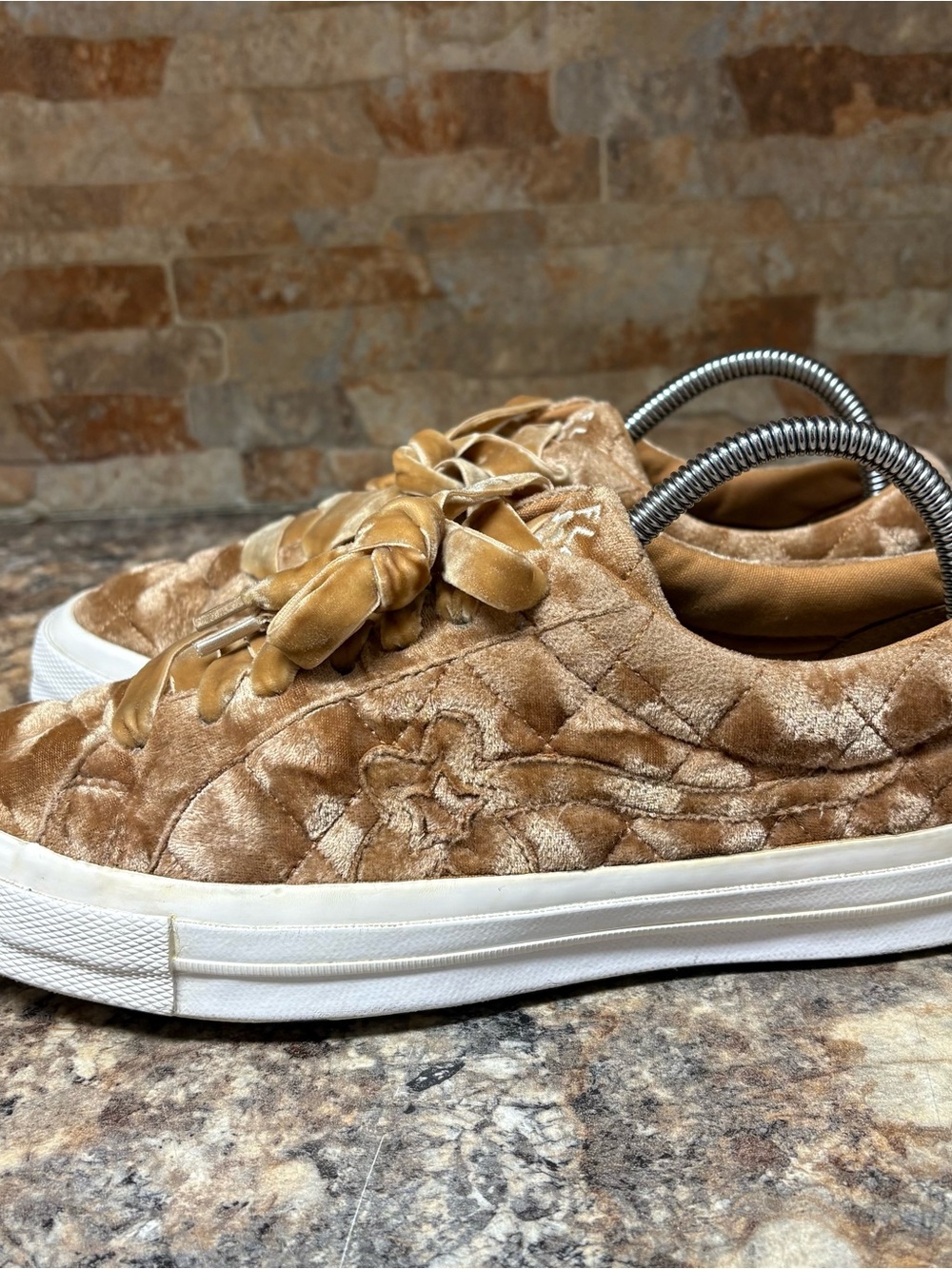 Converse One Star x Golf Le Fleur Quilted Velvet Brown Sugar - Picture 2 of 9